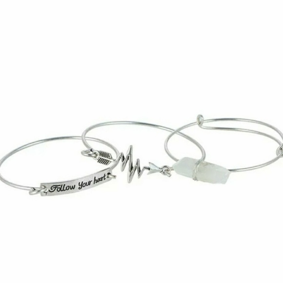 3 Piece EKG bangle set - Picture 2 of 2